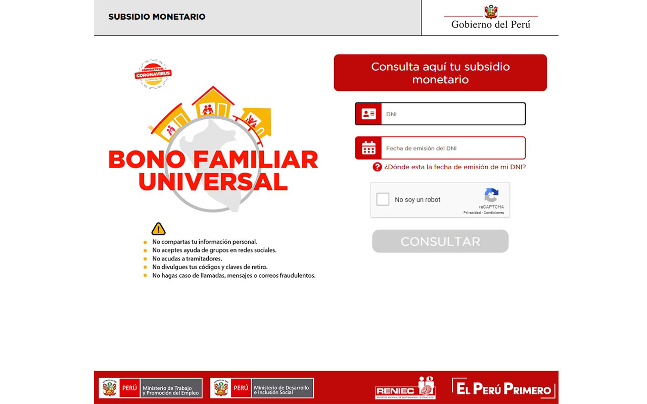 Conoce Aqui Si Eres Beneficiario Del Bono Familiar Universal De 760 Soles Moquegua Noticias