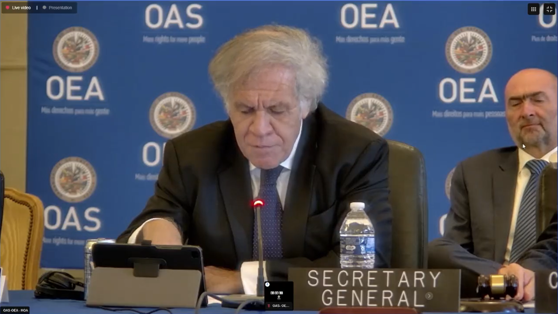 Conferencia de Luis Almagro de la OEA